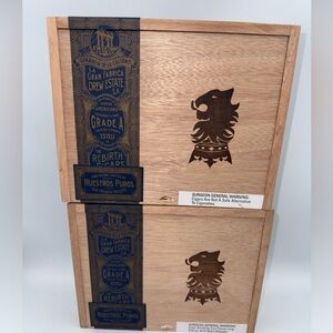 Drew Estate Undercrown Maduro Cigar Box‎ Wooden Empty For 10 Cigars LOT TWO